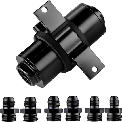 Inline Fuel Filter 10 Micron with 6AN 8AN 10AN Adapter&Bracket Clamp 50MM Universal