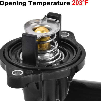 Thermostat Housing Assembly, 05184651AF 49569 902-852, Compatible with 2011-2015 Dodge Durango 2011-2020 Jeep Grand Cherokee 2012-2017 Jeep Wrangler 3.6L