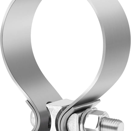 2.5 Inch Exhaust Clamp, 2 1/2" Narrow Band Muffler Clamp Stainless Steel for Pipes, Mufflers, Catalytic Converters 2PCS