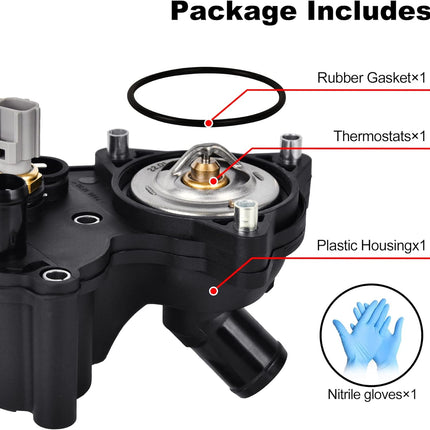 Thermostat Housing Kit Assembly, 2L2Z8592AA, Compatible with 2002-2010 Explorer Sport & Mercury Mountaineer V6 4.0L
