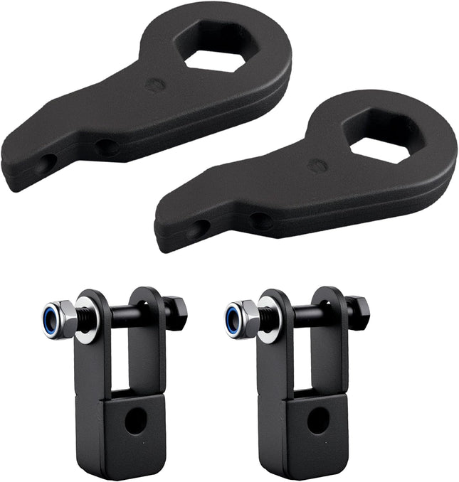 1-3 Torsion Bar Keys with Shock Extenders Brackets Compatible with Chevy Silverado 1500 4WD 1999-2007