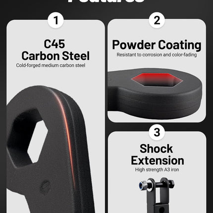 1-3" Torsion Bar Keys with Shock Extenders Brackets Compatible with Chevy Silverado 1500 4WD 1999-2007, 1-3 inch Adjustable Suspension Front Leveling Lift Kit Black