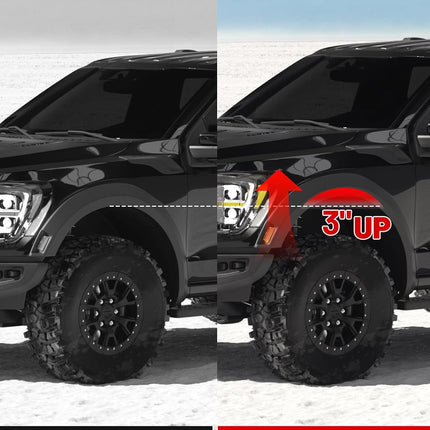 3" Front Leveling Lift Kit Compatible with 1994-2010 Ram 1500 2500 3500 2WD, 2011-2018 Ram 1500, 2011 Ram 2500 3500 2WD, 3 inch Front Suspension Strut Spacers Black