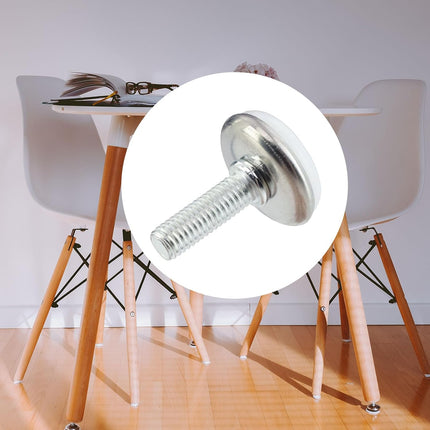 Screw on Furniture Glides Adjustable Furniture Leg Base Leveller M8 x 25mm Thread Length - Pack of 36