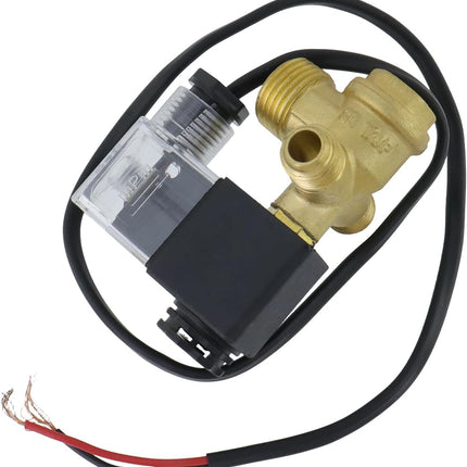 Electric Solenoid Air Valve Normally Closed 220V AC, 29mA Solenoid Valve for Air Compressor, G1/2 to M14
