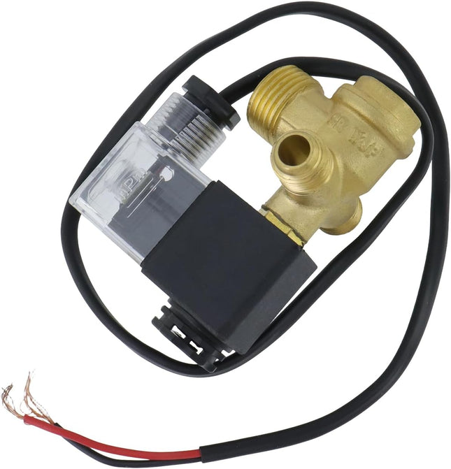 Electric Solenoid Air Valve Normally Closed 220V AC 29mA Solenoid Valve for Air Compressor G1/2 to M14