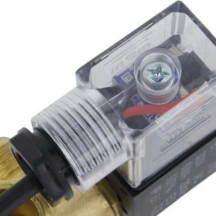 Electric Solenoid Air Valve Normally Closed 220V AC, 29mA Solenoid Valve for Air Compressor, G1/2 to M14