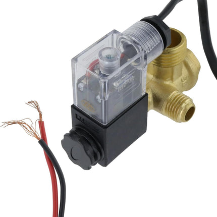 Electric Solenoid Air Valve Normally Closed 220V AC, 29mA Solenoid Valve for Air Compressor, G1/2 to M14