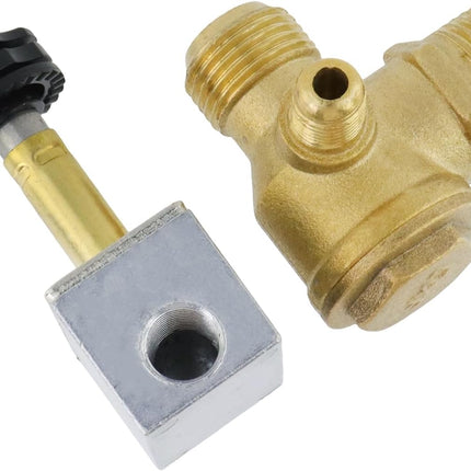 Electric Solenoid Air Valve Body 1.5KW Aluminum Power-Off Vent Exhaust Valves Body with 3 Way Valve for Air Compresspor