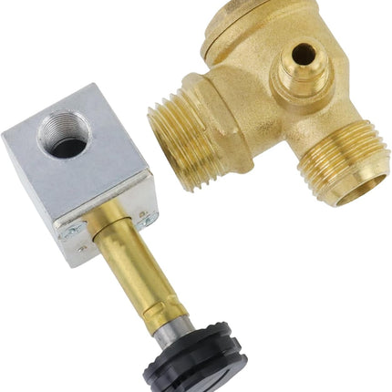 Electric Solenoid Air Valve Body 1.5KW Aluminum Power-Off Vent Exhaust Valves Body with 3 Way Valve for Air Compresspor