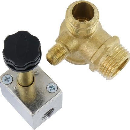 Electric Solenoid Air Valve Body 1.5KW Aluminum Power-Off Vent Exhaust Valves Body with 3 Way Valve for Air Compresspor
