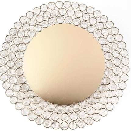 Efavormart 14" Gold Wired Metal Charger Plate With 118 Acrylic Crystal Beads For Weddings Events
