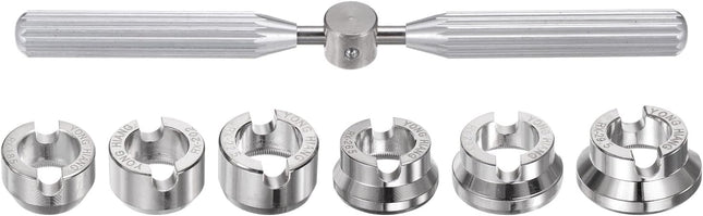 5537 Watch Case Opener Dies Set Alloy Steel Watch Back Cover Remover Repair Accessory with Wrench for Watch