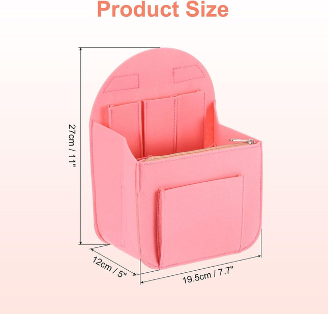 Purse Organizer Insert Portable Felt Organizer Bags with Metal Zipper Multiple Compartments Purse – product detail