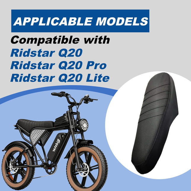Ridstar Q20 Seat Cover EBike Seat Cover Non-Slip Waterproof Leather Protecting Your Electric Bike Seat for – product detail