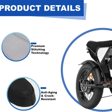 Ridstar Q20 Seat Cover, EBike Seat Cover, Non-Slip Waterproof Leather, Protecting Your Electric Bike Seat, for Ridstar Q20/Q20 Pro Lite