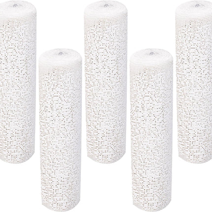 Plaster Cloth 5 Pack Plaster Gauze Bandage Roll Plaster of Paris for Crafts Belly Cast Art Project Mask Making Sculptures and Body Casts, 7.9inch X 106 inch