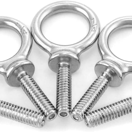 Eye Bolt, 20 Pack 1/4" - 20 x 1 Marine Grade Stainless Steel Lifting Ring Threaded Eyebolt Machinery Shoulder Eyebolts