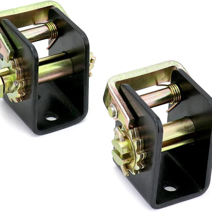 Lashing Winch, 2 Pack (1 Left, 1 Right) Lashing Truck Tie Down Winch, for 2" Webbing, Steel Bolt On Weld On Track Tie Down Tow Dolly Strap Truck Flat