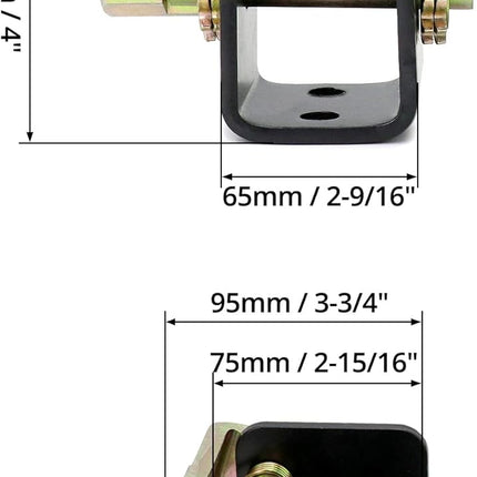 Lashing Winch, 2 Pack (1 Left, 1 Right) Lashing Truck Tie Down Winch, for 2" Webbing, Steel Bolt On Weld On Track Tie Down Tow Dolly Strap Truck Flat