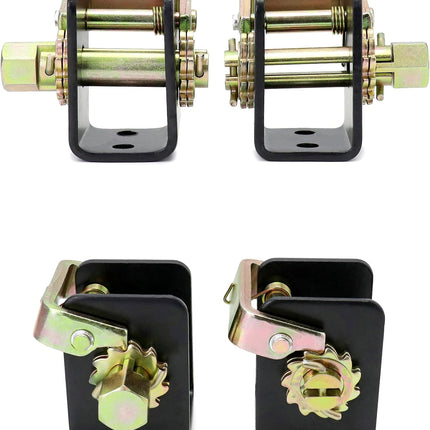 Lashing Winch, 2 Pack (1 Left, 1 Right) Lashing Truck Tie Down Winch, for 2" Webbing, Steel Bolt On Weld On Track Tie Down Tow Dolly Strap Truck Flat
