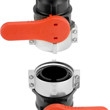 IBC Tote Valve, 2.95" Heavy Duty IBC Tote Tank Drain Adapter, S75x6 (75 mm) NPT DN50 Coarse Thread Ball Valves Connector for IBC Tote Water Liquid Container
