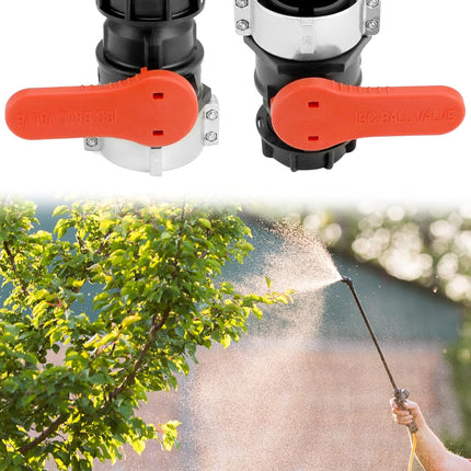 IBC Tote Valve, 2.95" Heavy Duty IBC Tote Tank Drain Adapter, S75x6 (75 mm) NPT DN50 Coarse Thread Ball Valves Connector for IBC Tote Water Liquid Container