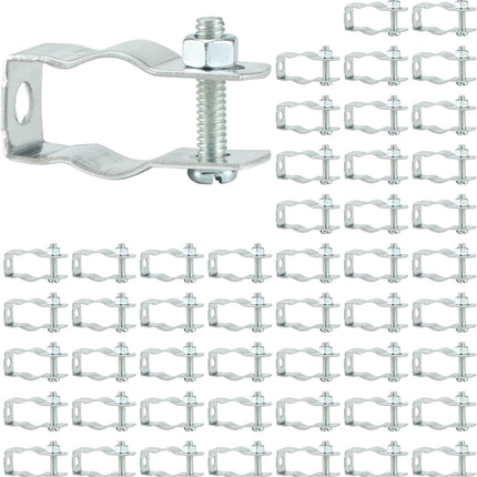 Conduit Hanger with Bolt Features, 1/2 Inch Zinc-Plated Steel, Pack of 50 - Insulated Supports or Threaded Rods for EMT, Rigid Conduits