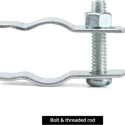 Conduit Hanger with Bolt Features, 1/2 Inch Zinc-Plated Steel, Pack of 50 - Insulated Supports or Threaded Rods for EMT, Rigid Conduits