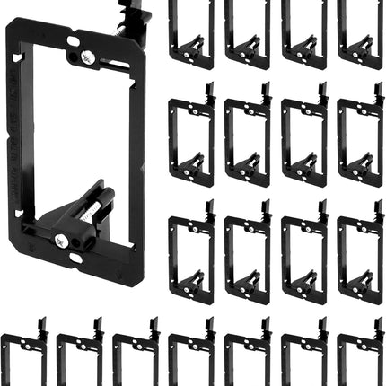 Low Voltage Mounting Bracket, 20 Pack 1 Gang Single Gang Drywall Mounting Wall Plate Bracket for Telephone Wires, Network Cables