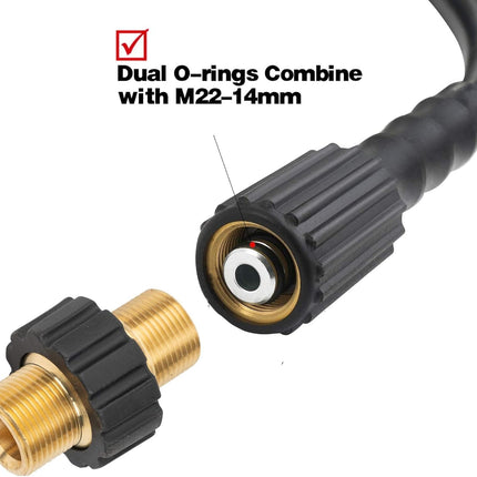 Pressure Washer Adapter Set, Quick Disconnect Kit With M22 Metric Male Thread Quick Connector, M22 Swivel to 3/8'' Quick Connect, 3/4" to Quick Release, 8 pack