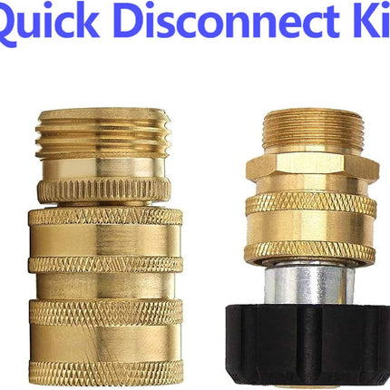 Pressure Washer Adapter Set, Quick Disconnect Kit With M22 Metric Male Thread Quick Connector, M22 Swivel to 3/8'' Quick Connect, 3/4" to Quick Release, 8 pack