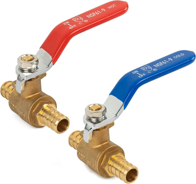 1/2 Inch Pex Full Port Shut Off Ball Valve Plus 3/4 Inch Pex Full Port Shut Off Ball Valve Hot and Cold – product detail