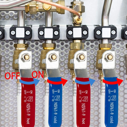 1/2 Inch Pex Full Port Shut Off Ball Valve + 3/4 Inch Pex Full Port Shut Off Ball Valve Hot and Cold