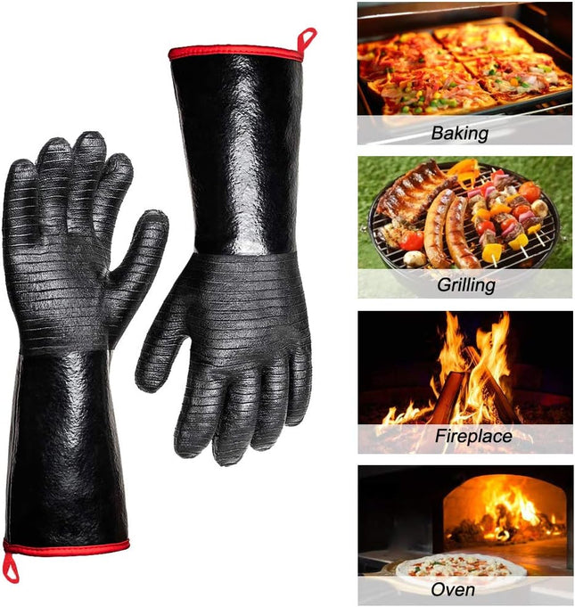 932 Degree F Extreme Heat Resistant Gloves for Grill BBQ Waterproof Long Sleeve Pit Grill Gloves – product detail