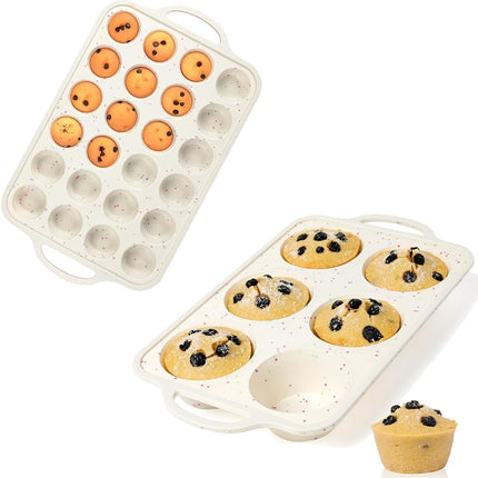 Mini Cupcake Pans, Jumbo Muffin Pan, Metal Reinforced Frame for Baking Giant Homemade Muffins, Cupcakes, Frittatas