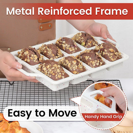 Mini Cupcake Pans, Mini Loaf Pan, Easy to Handle for Baking Mini Muffins, Mini Cupcakes, Mini Egg Bites, Mini Bread, Mini Loaf, Mini Meatloaf