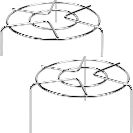 Steam Rack, 3-7/8" and 1-5/8" Tall Trivet for Instant Pot 6 Qt and 8 Qt, Heavy Duty 18/8 Stainless Steel Steamer Rack Fit Pressure Cooker