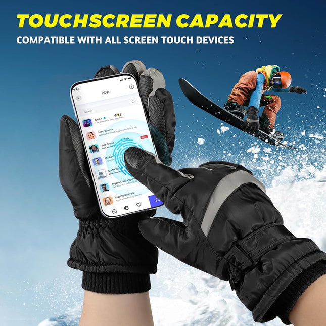 Winter Ski Gloves Windproof Glove for Men & Women Touchscreen Snow Gloves for Cold Weather Thermal Warm – product detail