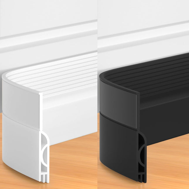 39 Inch Door Draft Stopper 2 Pack White & Black V1258-DP02-C-623