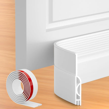 39 Inch Door Draft Stopper 2 Pack White & Black