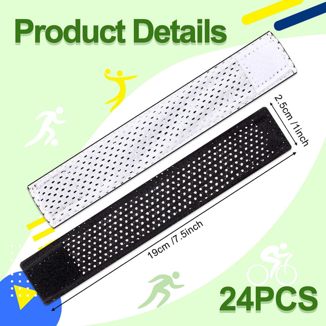 Amylove 8/12 Pairs Jersey Sleeve Bands Softball Sleeve Holders with Hook and Loop Fastener Straps for