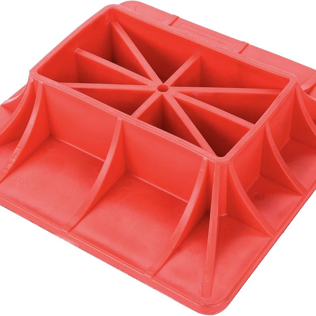 11.5" x 11.5" Off-Road Hi-Lift Jack Base and Stabilizer - Keep Jacks from Sinking with Heavy-Duty Plastic Jack Stand Base for Lifting Jacks and Farm Jacks with 4.1" x 7" Base