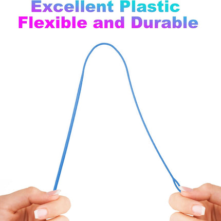 2 Pcs Plastic Flexible Drawstring Threader,58.2cm/23in Hoodie String Threader Drawstring Replacement Quick & Easy Drawstring Threader Tool for Sweatpants,Jackets,Swim Trunks,Shorts(Blue)
