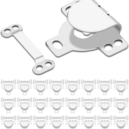 25 Set Hooks and Eye for Sewing,Invisible Silvery Sewing Clasp and Snaps Fasteners Kit Sew-On Hook and Eye Closures for Clothing,Bra,Pants Waist,Jeans,DIY Craft Hooks Replacement/Repair