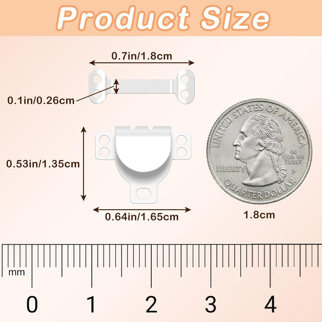 25 Set Hooks and Eye for Sewing Invisible Silvery Sewing Clasp and Snaps Fasteners Kit – product detail