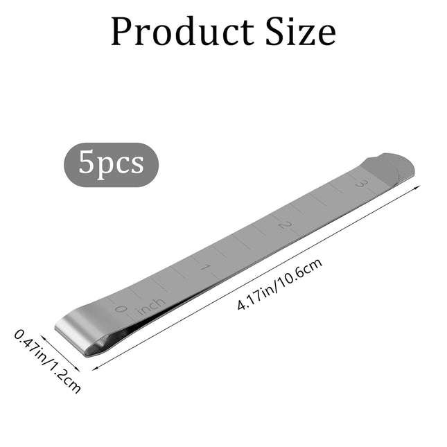 5Pcs Sewing Clips Stainless Steel Hemming Clips with 3 Inch Scale Sewing Ruler Metal Sewing – product detail