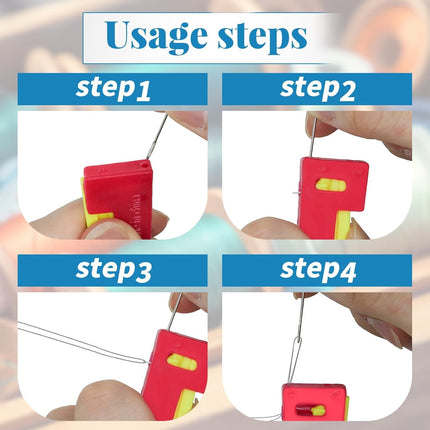 9 Pcs Automatic Needle Threader Tool,Needle Threaders for Hand Machine Sewing Quick Sewing Threader Sewing Needle Threaders for Craft Embroidery Cross Stitch Knitting
