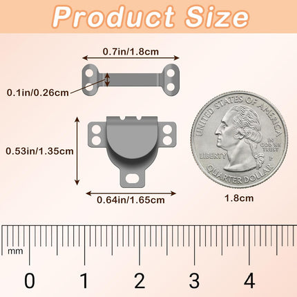 Hook and Eye Closures for Clothing,25 Set Hooks and Eye for Sewing,Clothing,Bra,Pants Waist,Jeans,DIY Craft Sewing Clasp and Snaps Fasteners Kit Hooks Replacement/Repair(Black)