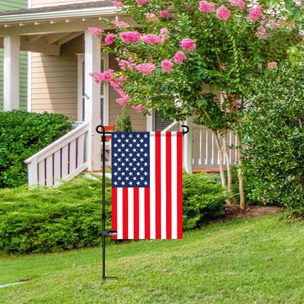 HOOSUN 10 Pack Garden Flags Clips And Stoppers,Tiger Clips For Garden Flag Holder,Rubber Stoppers Yard Flag Holder Clip for Small Flags Pole 4th of July Accessories